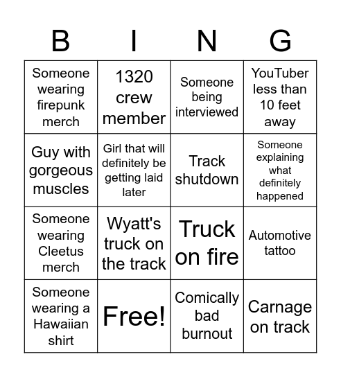 UCC Bingo Card