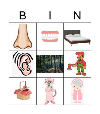 Little Red Riding Hood Bingo Card