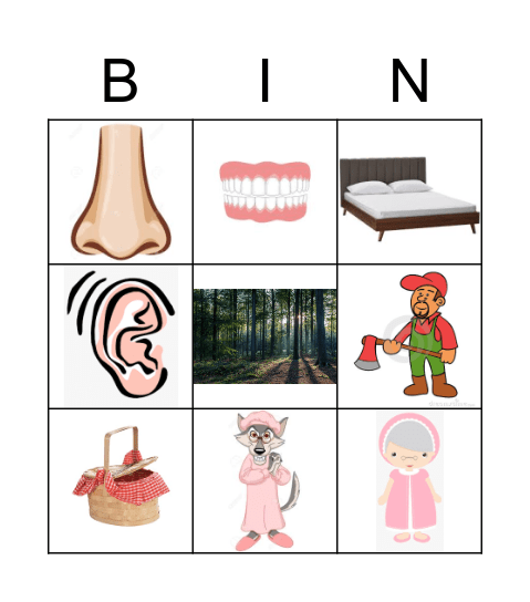 Little Red Riding Hood Bingo Card