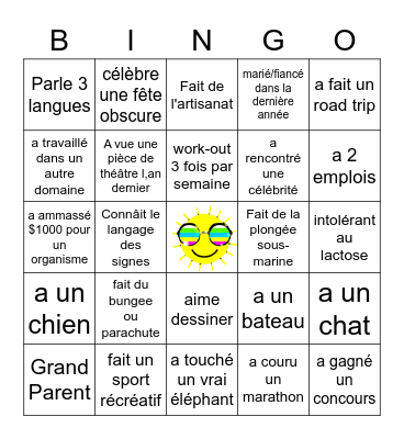 Bingo Profile Bingo Card