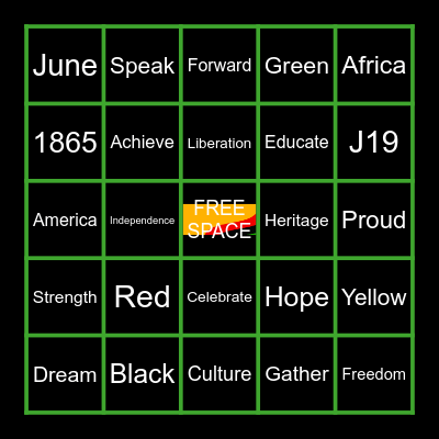 Juneteenth Bingo Card