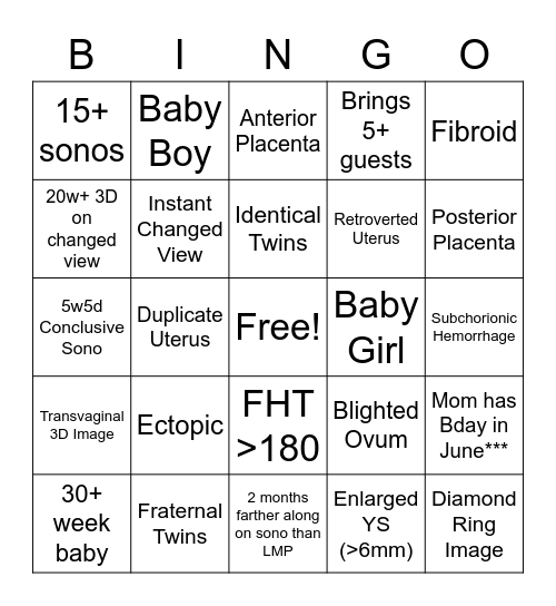 Untitled JUNE SONOGO (Must put ekyros number. No repeat clients. First bingo for the month wins!)Bingo Card