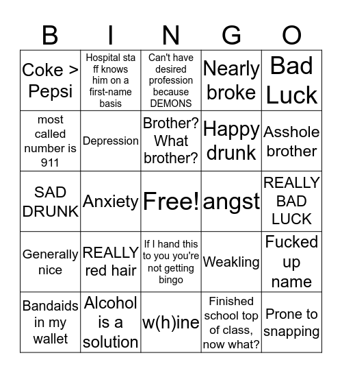 Redo Bingo Card