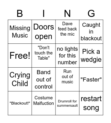 Jenkins 2023 Bingo Card