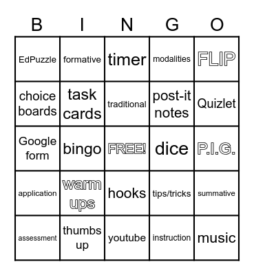 Maximize your Classroom Minutes Bingo Card