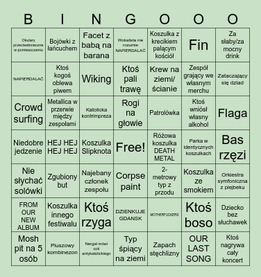 Mystic Festival 2023 Bingo Card