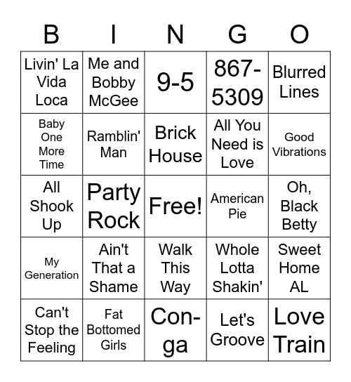 Honky Tonk 50s-10s 2023 Bingo Card