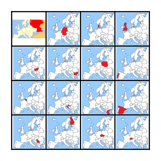 EUROPEAN BINGO MAP Bingo Card