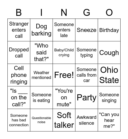 Erik's Farewell Happy Hour Bingo Card