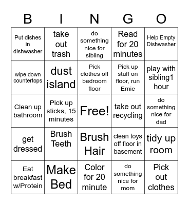 Summer BINGO Card