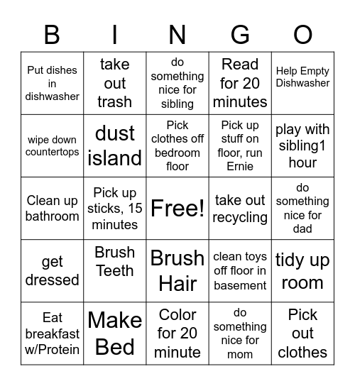 Summer BINGO Card