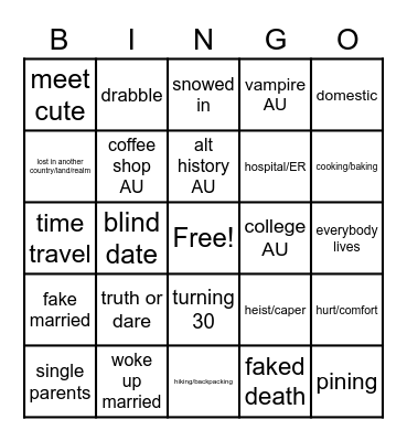 Summertime Trope Bingo Card