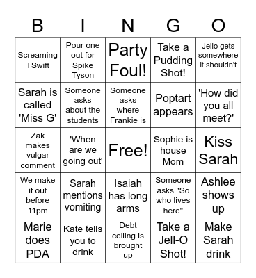 LAST DAY OF COOL SCHOOL Bingo Card