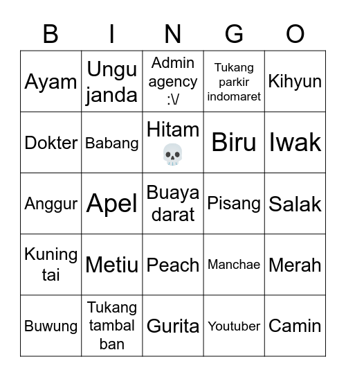 camin camin camin Bingo Card