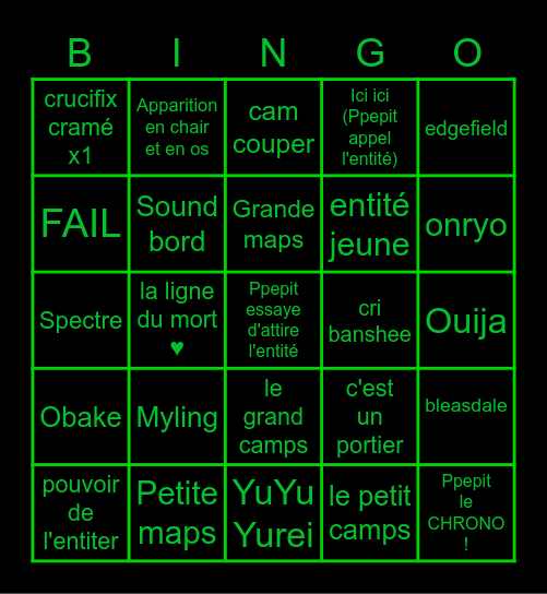 Bingo de l'Espace (Ppepit) Bingo Card