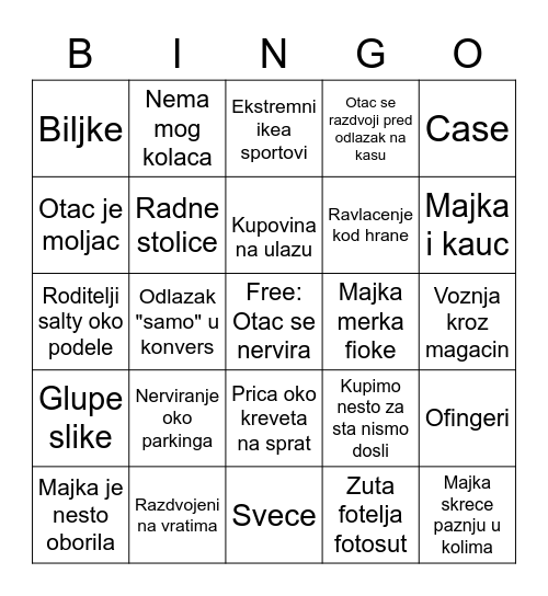 Ikea dan Bingo Card