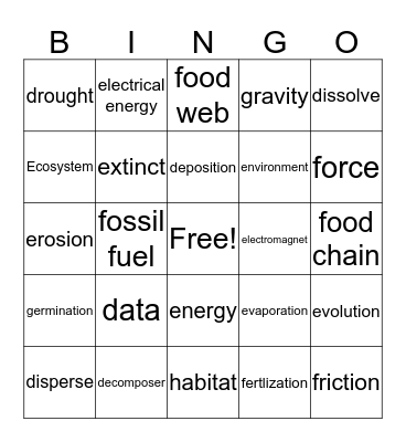 Quizlet words 25-48 Bingo Card