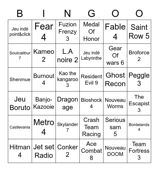 Summer bingo fest Bingo Card