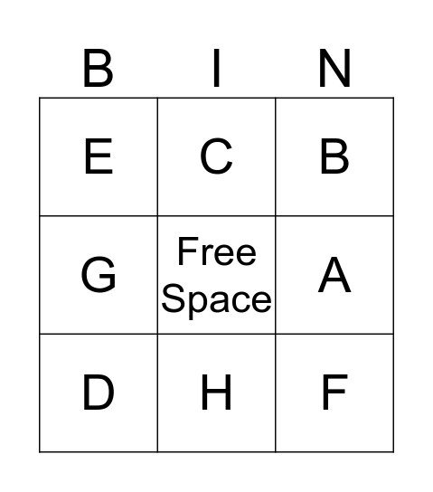 ABC BINGO Card