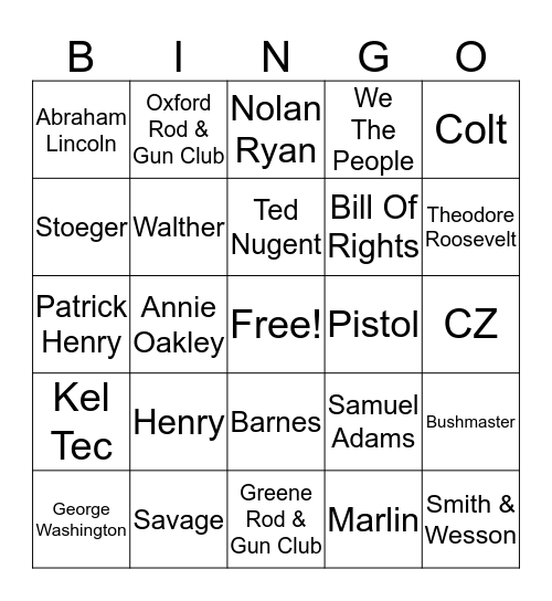 TRAILBLAZER'S FNRA Bingo Card