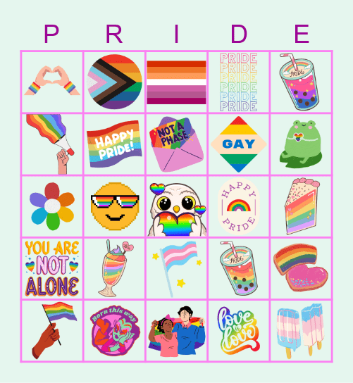 HH Pride Bingo Card