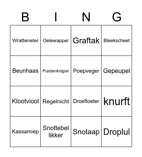 Bingo Card