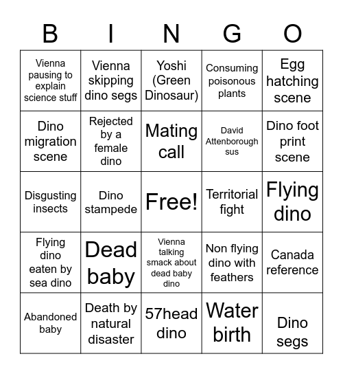 Dracoplate Bingo Card