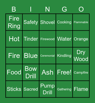 Campfire Bingo Card