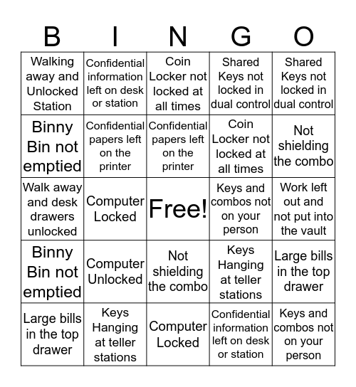 SOCR Bloopers Bingo Card
