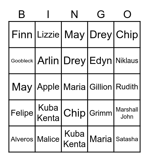 JRWI Bingo Card
