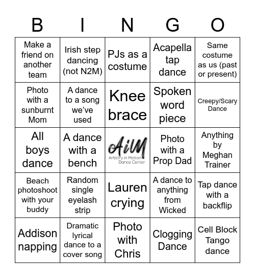 N2M 2023 BINGO Card
