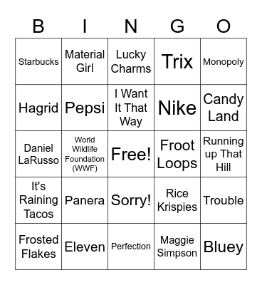 End Of Year Bingo! Bingo Card