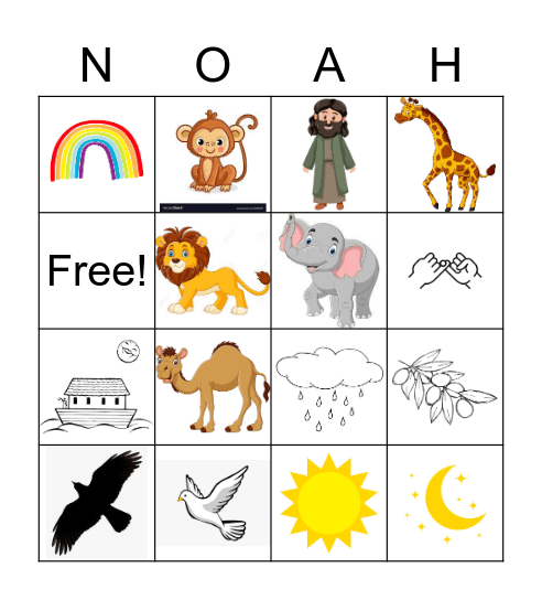 Noah's Ark Bingo Card