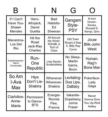 SCHOOLKAMP 2023 Bingo Card