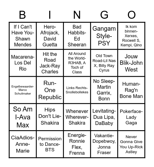 SCHOOLKAMP 2023 Bingo Card