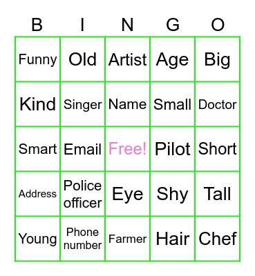 unit 1 m1 vocabulary B-D Bingo Card