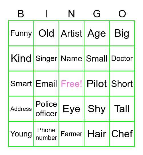 unit 1 m1 vocabulary B-D Bingo Card