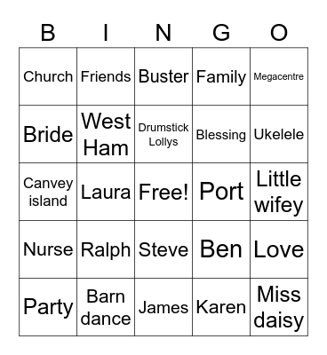 Karen’s Bingo Card
