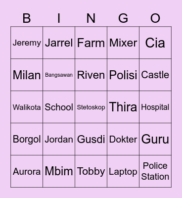 NGOMPOL SERA PASTI BISA Bingo Card