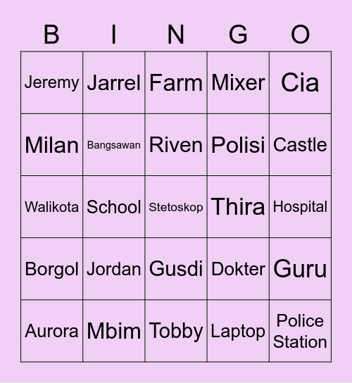 NGOMPOL SERA PASTI BISA Bingo Card