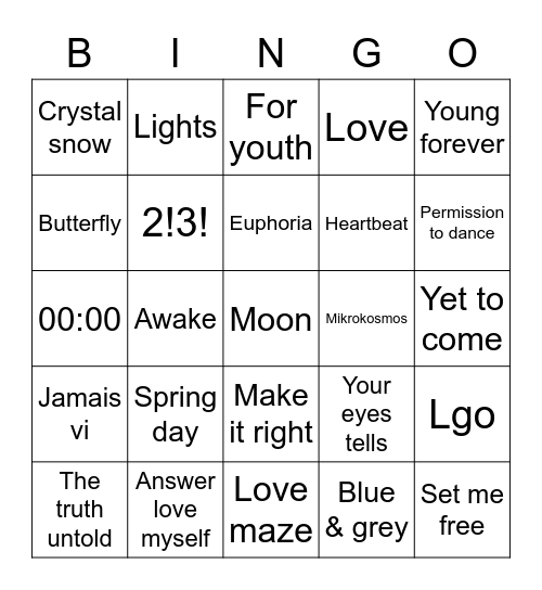 MiniminizzLover 👿 Bingo Card