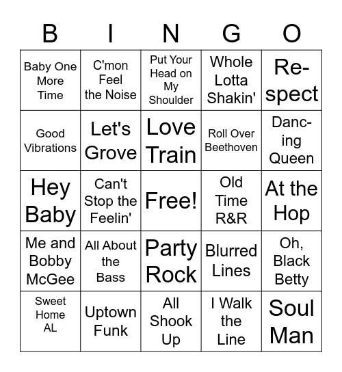 Honky Tonk 50s- 10s 2023 Bingo Card