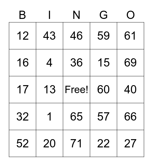 2023 GRADUATES Bingo Card