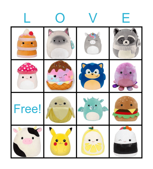 Squishmallow Bingo! Bingo Card