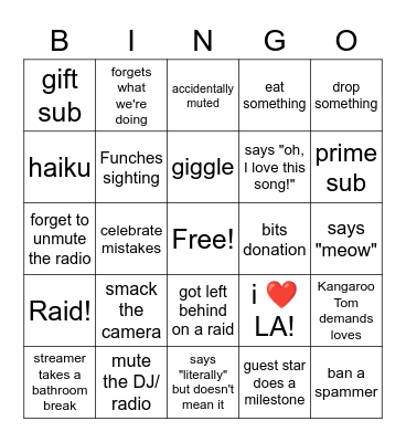 Ruthfull's All Pride Fundraiser Bingo Card