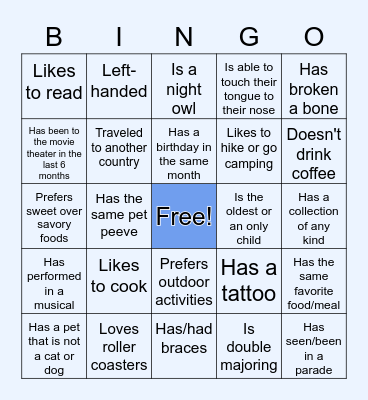 SOAR 2023 People Bingo Card