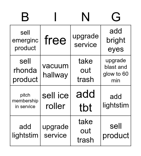 Skin Bingo Card