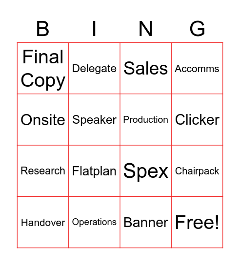 Ae Bingo Card