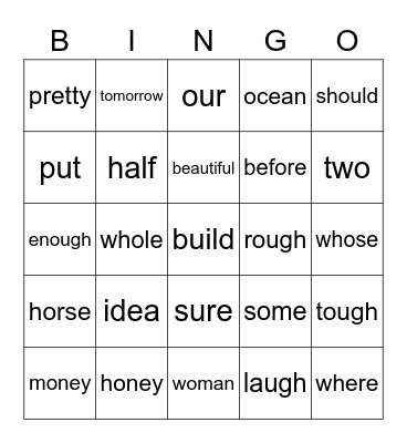 81 Bingo Card