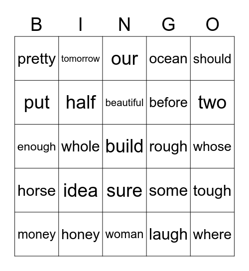 81 Bingo Card